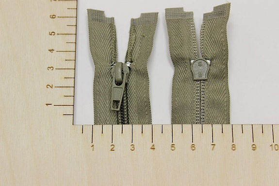 Молния спиральная №5 цв.св.серо-оливковый хаки, 75см