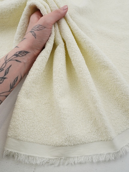 Махровая ткань цв.Ваниль, ш.1.5м, хлопок-100%, 350гр/м.кв