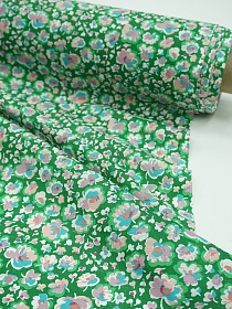Ситец "Цветочный шторм" цв.зеленый, ш.0.8м, хлопок-100%, 85гр/м.кв