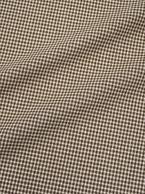 Пестрядь "Мелкая бежевая клетка" цв.коричневый, ш.1.45м, хлопок-100%, 135гр/м.кв