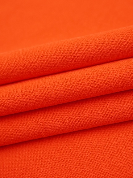 Крапива Рами (Ramie) с хлопком цв.Оранжево-красный, СОРТ2, ш.1.35м, крапива-50%, хлопок-50%, 250гр/м.кв