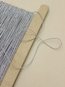 Шнур металлизированный, цв.серебро, 1.9мм