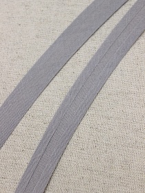 Косая бейка цв.Серый, ш.15мм, хлопок-100%