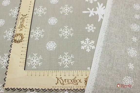 Полулен "Новогодний лес", ш.1.5м, лен-30%, хлопок-70%, 147гр/м.кв