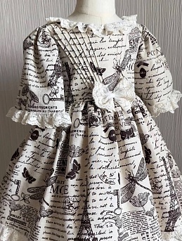 Детское платье из полульна "Винтаж"