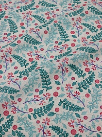 Полулен "Сочная ягода" (на т.суровом), СОРТ2, ш.1.5м, лен-30%, хлопок-70%, 147гр/м.кв