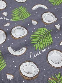 Рогожка "Кокосовый рай" цв.темно-серый с фиолетовым оттенком, ш.1.5м, хлопок-100%,160гр/м.кв