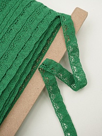Кружево цв.изумрудно-зеленый, хлопок-90%, п/э-10%, 19мм, рис.110/31