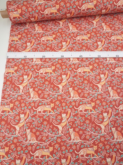 Перкаль Премиум (Digital) "Коты", ш.1.5м, хлопок-100%, 120гр/м.кв