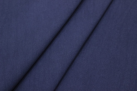 Мерный лоскут (ткань в отрезах) - Хлопок крэш цв.Чернильно-синий, ш.1.40м, хл-100%, 160гр/м.кв