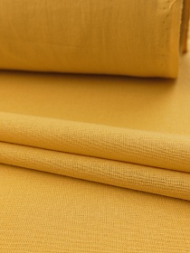 Полулен с умягчением цв.Горчично-желтый, СОРТ2, ш.1.5м, лен-30%, хлопок-70%, 140гр/м.кв