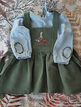 Детский фартучек из полульна