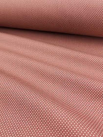 Импорт. хлопок "Горошек 1.5/2 " цв.бруснично-терракотовый, СОРТ2, ш.1.45м, хлопок-100%, 115гр/м.кв
