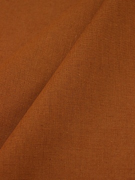 Полулен цв.Темный оранжево-коричневый-2, СОРТ2, ш.1.5м, лен-30%, хлопок-70%, 140гр/м.кв