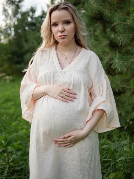 Платье из муслина для будущей мамы