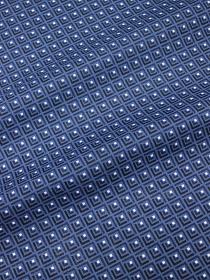 Мерный лоскут( ткань в отреезах) Бязь "Геометрия - уголки" цв.джинсовый, ш.1.5м, хлопок-100%, 120гр/м.кв