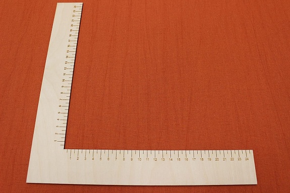 Хлопколен винтаж (жгутовое окраш) цв.Оранжево-терракотовый, ш.1.54м, лен-15%, хл-85%, 210гр/м.кв