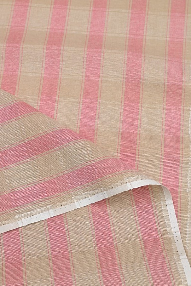 Холст полотенечный "Бежево-брусничная клетка", ш.0,5м, лен-30%, хлопок-70%, 165гр/м.кв.