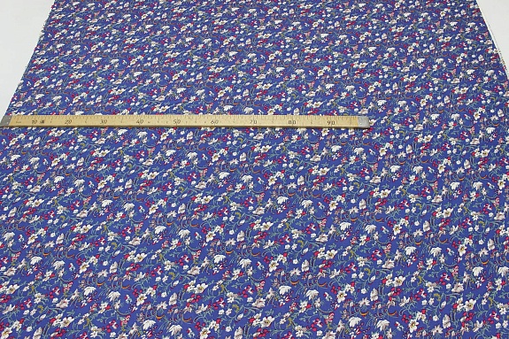 Штапель "Марисоль" цв.васильково-фиолетовый, ш.1.44м, вискоза-100%, 90гр/м.кв