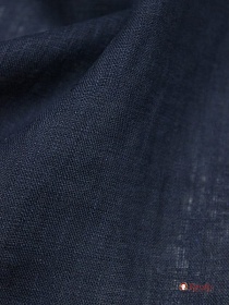 Лен сорочечный с эффектом мятости цв.Чернильный, ш.1.45м, лен-100%, 125гр/м.кв