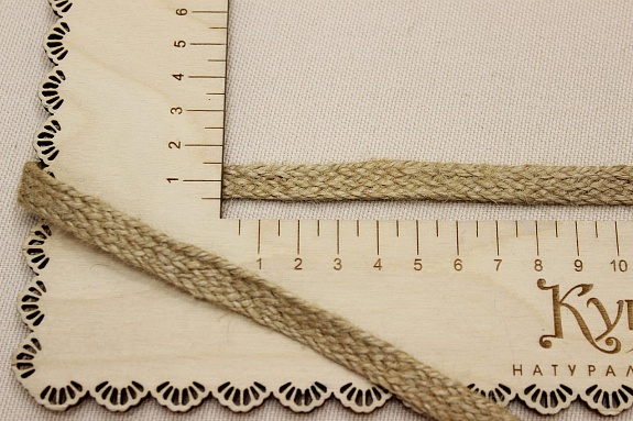 Тесьма плетеная, 11мм, джут-100%
