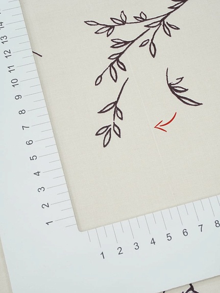 Поплин "Цветалина" цв.св.бежево-серый, (комп), ш.2.2м, хлопок-100%, 110гр/м.кв