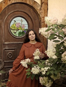 Платье винтажное из 100% льна