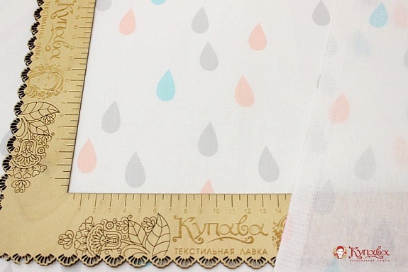 Поплин "Капитошка - мелкие капли", (комп), ш.1.5м, хлопок-100%, 110гр/м.кв