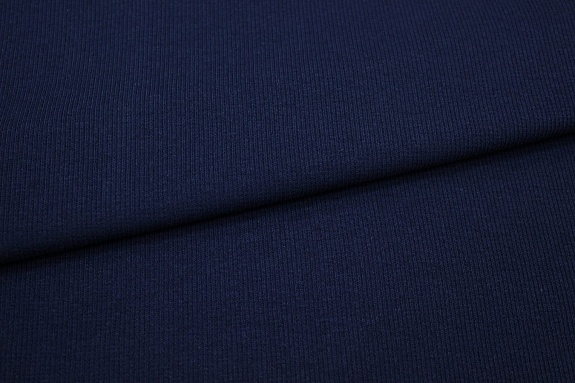Кашкорсе цв.Темно-синий, ш.1.0м (0.5м*2 чулок), Карде, хлопок-95%, лайкра-5%, 220гр/м.кв