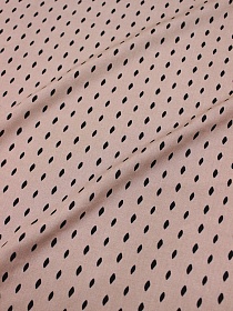 Штапель "Стёжки - дорожки" цв.кофейный с розовым оттенком, ш.1.43м, вискоза-100%, 90гр/м.кв