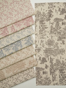 Набор тканей для рукоделия "Хлопколён Туаль де жуи", 45*30 см, 8 шт