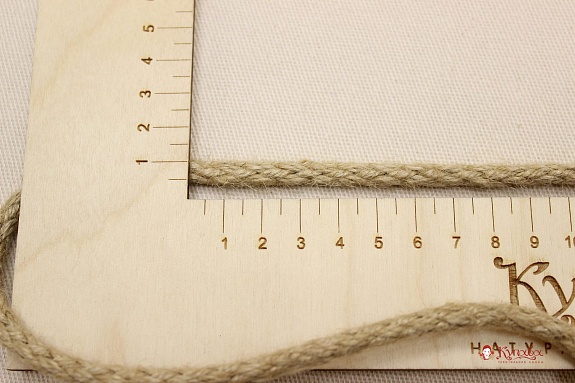 Шнур джутовый плетеный, 8мм, джут-100%