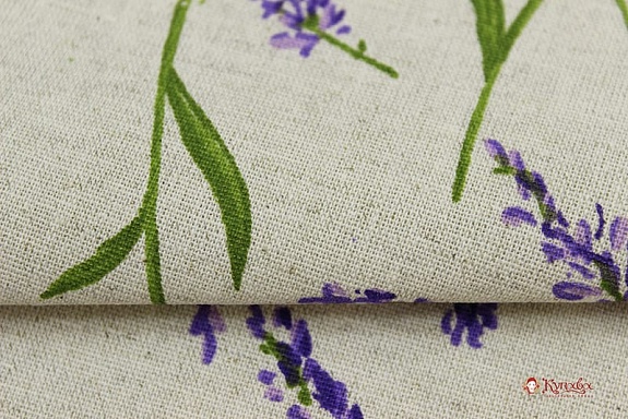 Полулен "Аромат лаванды" (на суровом-2), ш.1.5м, лен-30%, хлопок-70%, 140гр/м.кв