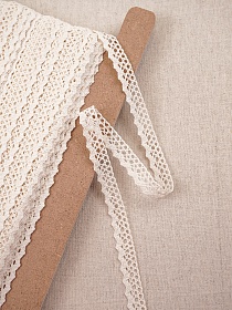 Кружево цв.ванильный, ш.16мм, хлопок-90%, п/э-10%, рис.078/2