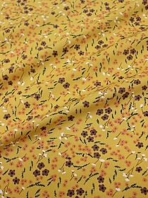 Штапель "Кристина" цв.золотисто-горчичный, ш.1.45м, вискоза-100%, 95гр/м.кв