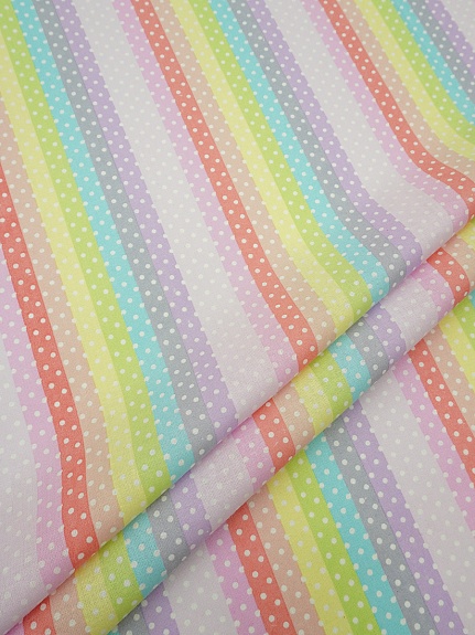 Поплин "Пшено на цветной полоске", СОРТ2, ш.1.5м, хлопок-100%, 100гр/м.кв