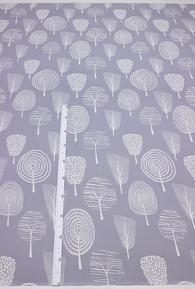 Бязь "Фэнтези - белые деревья", (комп), ш.2.2м, хлопок-100%, 120гр/м.кв