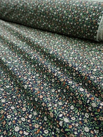 Импорт. хлопок "Летний каприз" цв.чернильно-синий, ш.1.45м, хлопок-100%, 105гр/м.кв