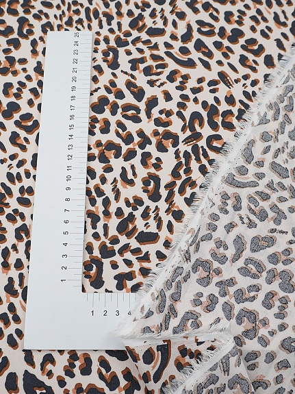 Штапель Премиум (Digital) "Леопард", ш.1.45м, вискоза-100%, 105гр/м.кв