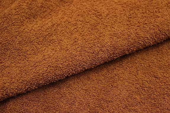 Махровая ткань цв.Темно-коричневая охра, ш.1.5м, хлопок-100%, 350гр/м.кв