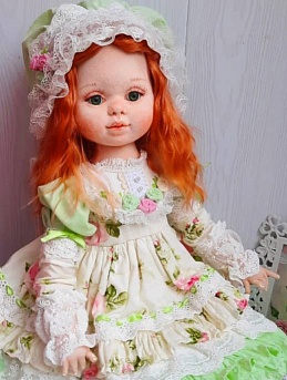 Интерьерная текстильная кукла ручной работы 