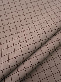 Теплый хлопок "Клетка" цв.кофейный, ш.1.5м, хлопок-100%, 160гр/м.кв