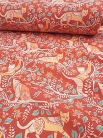 Перкаль Премиум Цифр.печать "Коты", ш.1.5м, хлопок-100%, 120гр/м.кв