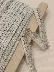 Кружево цв.бежевый/кофейный, ш.19мм, хлопок-39%, лен-35%, п/э-26%