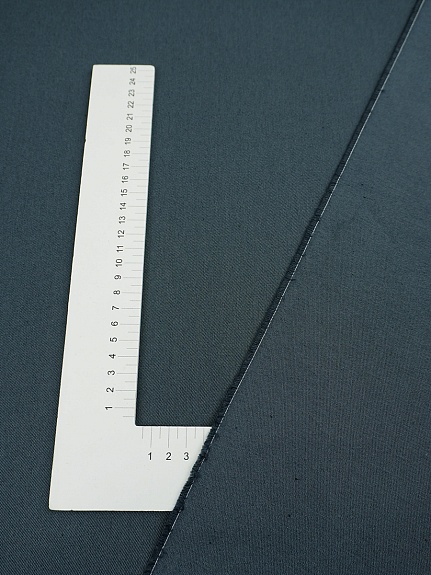 Саржа цв.Темно-серый с синим оттенком, ш.1.5м, хлопок-100%, 240гр/м.кв