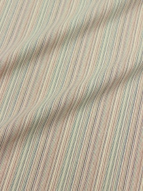 Мерный лоскут(ткань в отрезах) - Пестрядь этнограф. под домоткань "Бежевый меланж - полоска", ш.1.5м