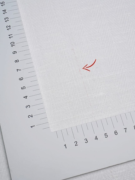 Полульняной жаккард "Елочка" цв.белый, ш.1.6м, лен-50%, хлопок-50%, 210гр/м.кв