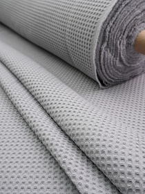 Вафельное премиум-полотно "Italy" цв.Пепельный, ш.1.5м, хлопок-100%, 240гр/м.кв