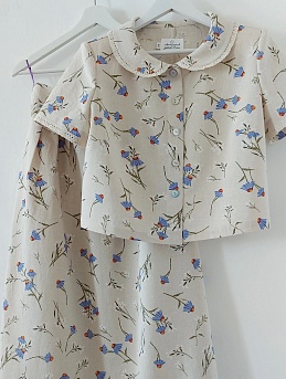 Костюм из полульна "Альпийская ромашка-синие цветы"