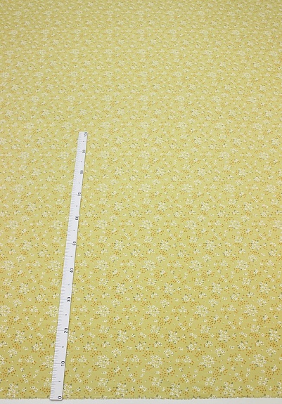 Сатин "Аромат жасмина" цв.св.винтажно-горчичный, ш.2.35м, хлопок-100%, 110гр/м.кв